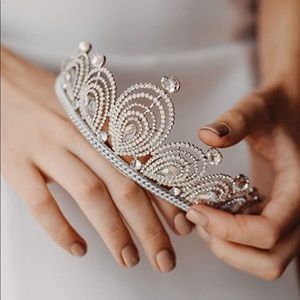 Diamond rhinestone wedding bridal crown tiara